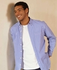 Blue Check Classic Fit Button-Down Shirt XL Lengthen by 2"
