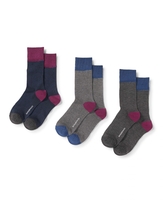 Blue Grey 3 Pack Assorted Socks 39/42