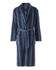Blue Navy Multi Stripe Super Soft Dressing Gown S