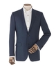 Blue Wool-Blend Micro Pattern Jacket 38" Regular