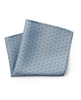 Blue Yellow Chain Link Print Silk Pocket Square