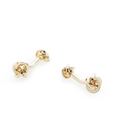 Gold Rhodium-Plated Knot Cufflinks