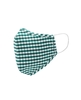 Green Gingham Cotton Face Mask