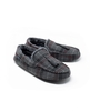 Grey Check Tasseled Mule Slippers 10