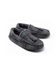 Grey Check Tasseled Mule Slippers 9