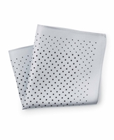 Grey Irregular Spot Silk Pocket Square