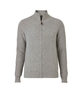 Grey Merino-Blend Zip-Up Rib Cardigan XXL