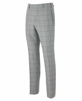 Grey Navy Check Wool Suit Trousers 40" 32"