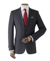 Grey Wool-Blend Suit Jacket 42" Short