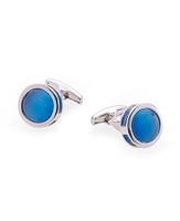 Navy Catseye Cufflinks