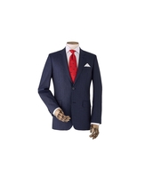Navy Chalk Stripe Tailored Suit Jacket 44" Regular
