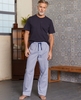 Navy Check Peached Cotton Lounge Pants L