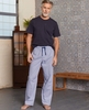 Navy Check Peached Cotton Lounge Pants S