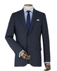 Navy Check Wool-Blend Tailored Suit Jacket 42" Regular