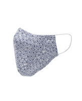 Navy Daisy Print Cotton Face Mask