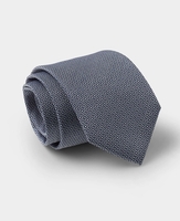 Navy Diamond Pattern Silk Tie