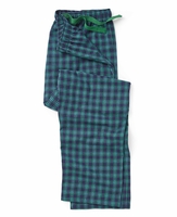 Navy Green Blue Check Brushed Cotton Lounge Pants M