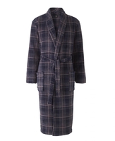 Navy Grey Check Super Soft Dressing Gown XXL