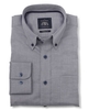 Navy Herringbone Classic Fit Button-Down Casual Shirt S Standard