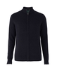 Navy Lambswool-Blend Zip-Through Jumper M