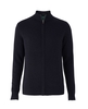 Navy Lambswool-Blend Zip-Through Jumper S