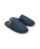 Navy Microsuede Mule Slippers 9/10