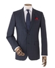 Navy Muted Check Wool-Blend Suit Jacket 36" Regular