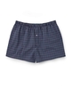 Navy Red White Check Peach Cotton Boxer Shorts S