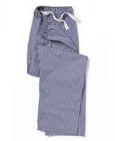 Navy Striped Cotton Lounge Pants L