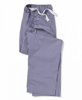 Navy Striped Cotton Lounge Pants S