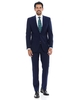 Navy Wool-Blend Tailored Suit