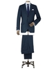 Navy Wool-Blend Tailored Suit