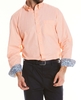 Peach Fine Twill Button-Down Casual Shirt S Standard