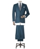 Petrol Blue Wool-Blend Tailored Suit
