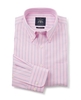 Pink Blue Stripe Classic Fit Button-Down Shirt XXXL Lengthen by 2"