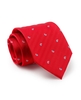 Red Herringbone Paisley Pattern Silk Tie
