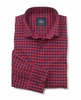 Red Navy Gingham Check Classic Fit Shirt L Lengthen by 2"