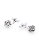 Silver Rhodium-Plated Knot Chain Cufflinks