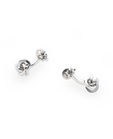 Silver Rhodium-Plated Knot Cufflinks