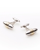 Silver/Gold Rhodium-Plated Barrel Cufflinks