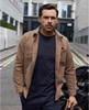 Tan Brushed Cotton Overshirt S Standard