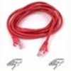 Belkin A3L980B03MRD-HS Category 6 Network Cable - 3 m - Patch Cable - Red