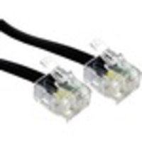 Cables Direct RJ-11 Phone Cable for Modem,  Phone - 7.50 m - 1 x RJ-11 Male Phone - 1 x RJ-11 Male Phone - Black
