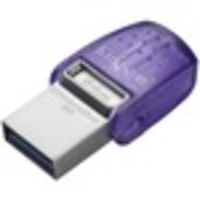 Kingston DataTraveler microDuo 3C 64 GB USB 3.2 (Gen 1) Type C,  USB 3.2 (Gen 1) Type A Flash Drive - Purple - 200 MB/s Read Speed