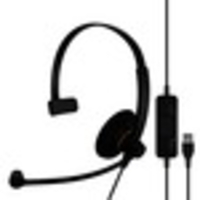 Sennheiser SC 30 USB ML Wired Mono Headset - Over-the-head - Supra-aural - Black,  Orange