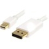 StarTech.com 1m (3 ft) White Mini DisplayPort to DisplayPort 1.2 Adapter Cable M/M - DisplayPort 4k - DisplayPort for TV,  Monitor,  Projector,  Audio/Video Device - 1m
