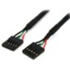 StarTech.com 24in Internal 5 pin USB IDC Motherboard Header Cable F/F - 1 x IDC Female USB Header - Black