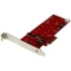 StarTech.com 2x M.2 SSD Controller Card - PCIe - PCI Express M.2 SATA III Controller - NGFF Card Adapter - 2 M.2Serial ATA - PCI Express 2.0 x2