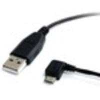 StarTech.com 3 ft Micro USB Cable - A to Left Angle Micro B - Type A USB - Micro Type B USB - 3ft - Black