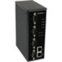 StarTech.com 4 Port Industrial RS-232/422/485 Serial to IP Ethernet Device Server - PoE-Powered - 2x 10/100Mbps Ports - 2 x Network (RJ-45) - 4 x Serial Port - PoE P